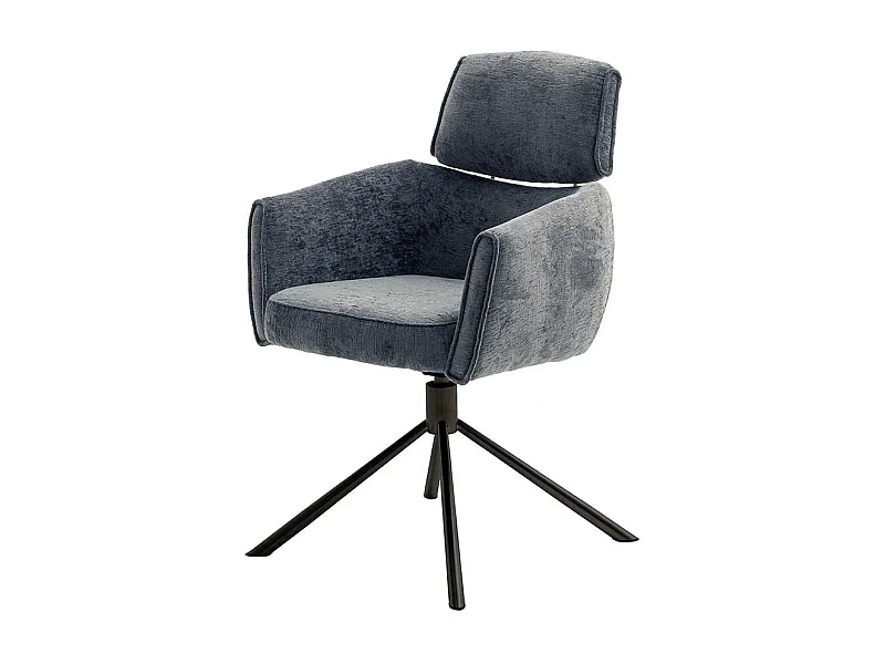 Esstisch Stühle mit Drehgestell in Anthrazit Schwarz (2er Set)