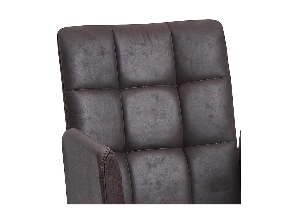 Armlehnstuhl Polsterstuhl in Dunkelbraun 49 cm Sitzhöhe