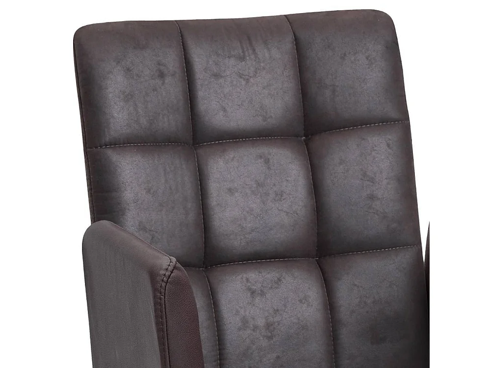 Armlehnstuhl Polsterstuhl in Dunkelbraun 49 cm Sitzhöhe