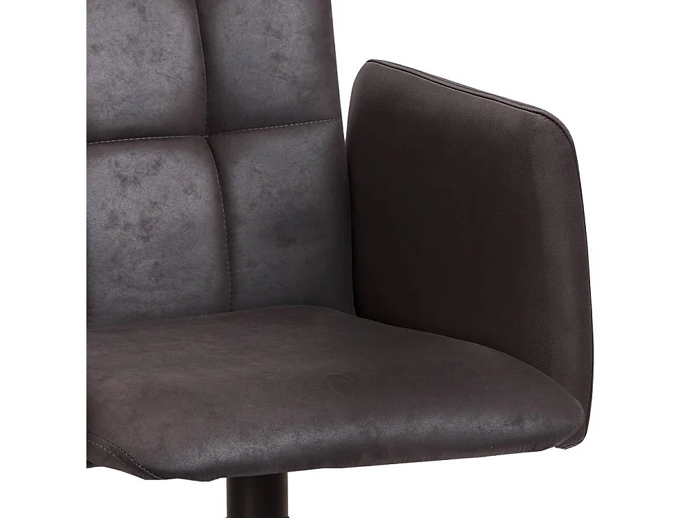 Armlehnstuhl Polsterstuhl in Dunkelbraun 49 cm Sitzhöhe