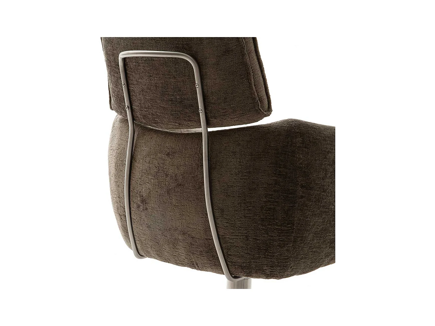 Moderne Armlehnstühle aus Webstoff Gestell aus Edelstahl (2er Set)