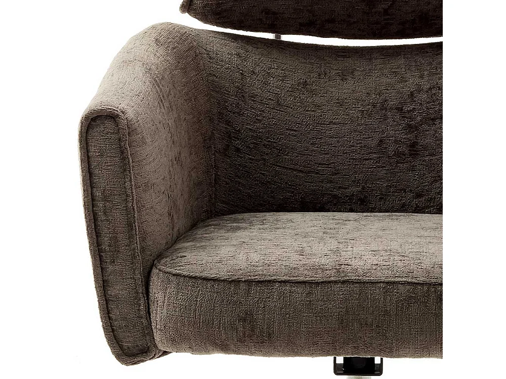 Moderne Armlehnstühle aus Webstoff Gestell aus Edelstahl (2er Set)