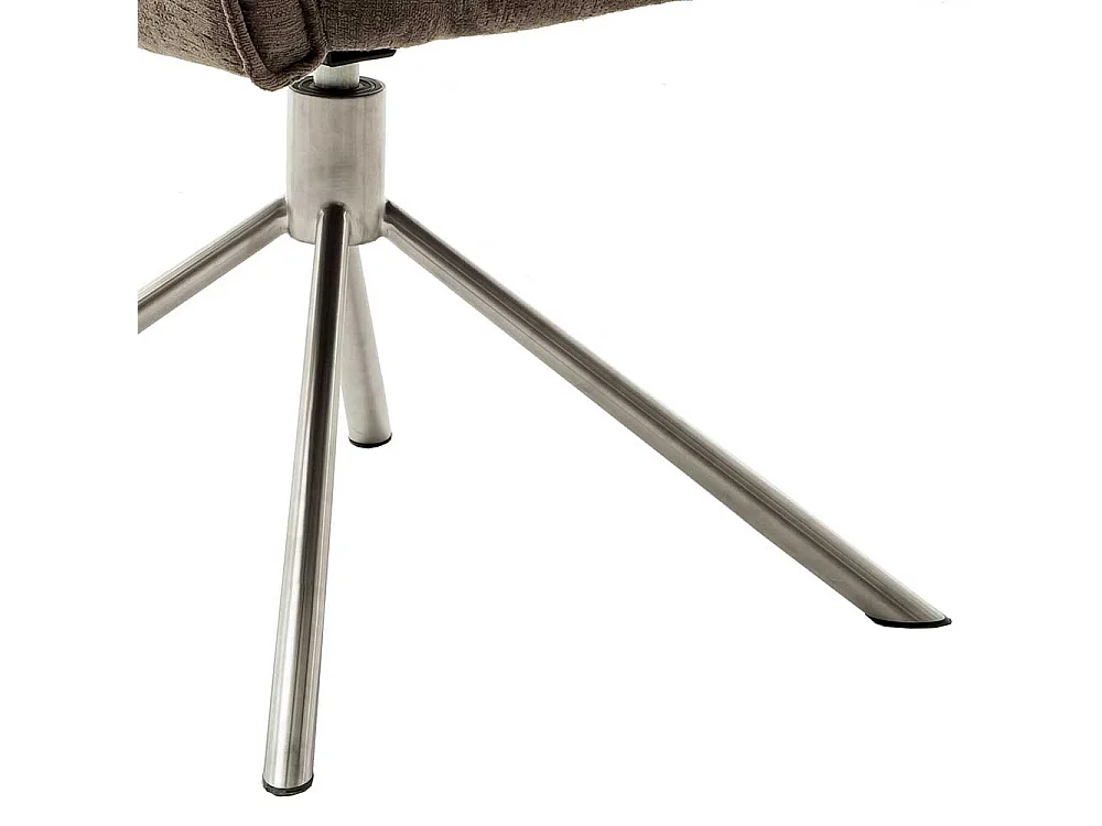 Moderne Armlehnstühle aus Webstoff Gestell aus Edelstahl (2er Set)