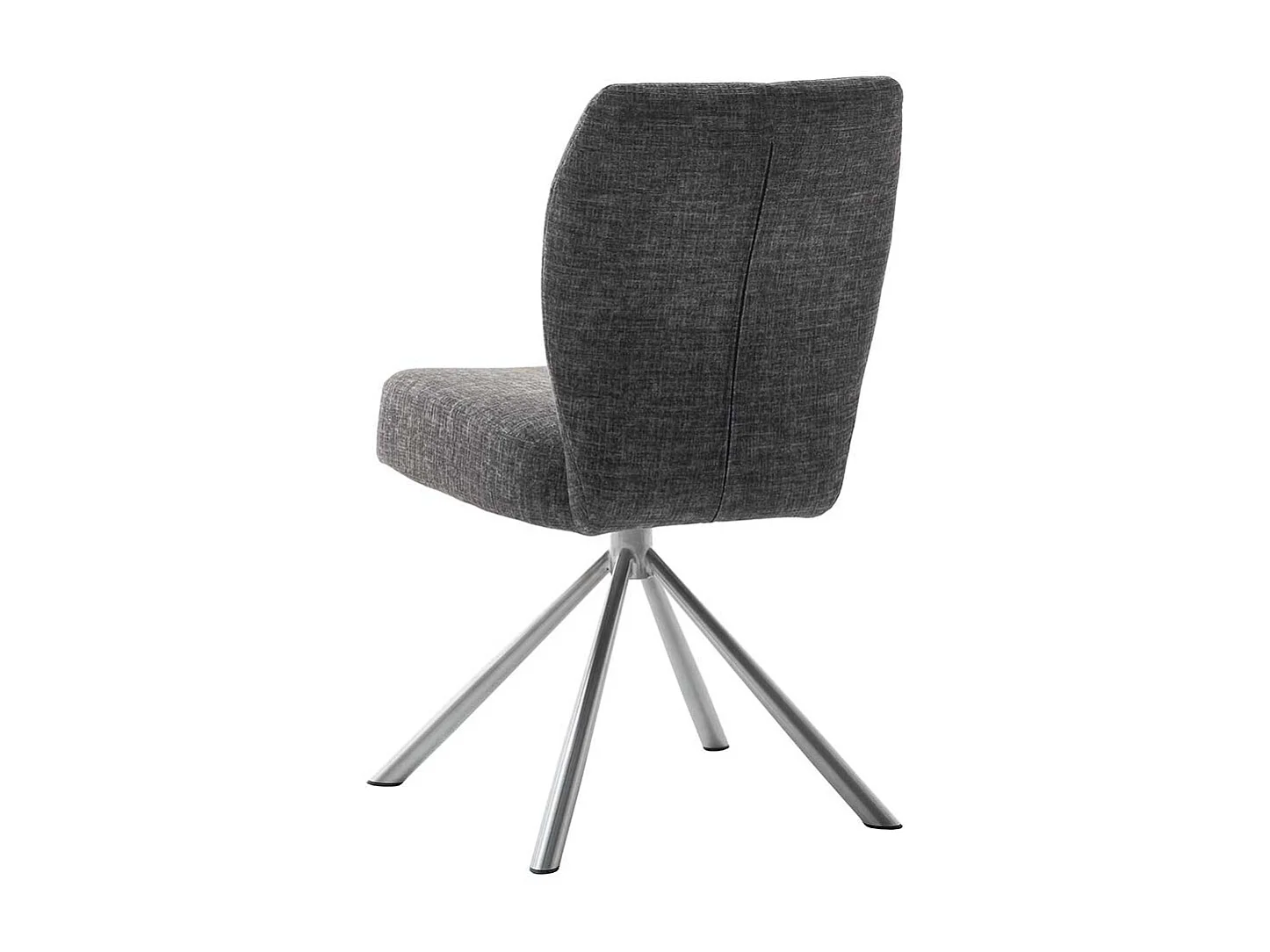 Esszimmerstühle in Anthrazit Webstoff Gestell aus Edelstahl (2er Set)