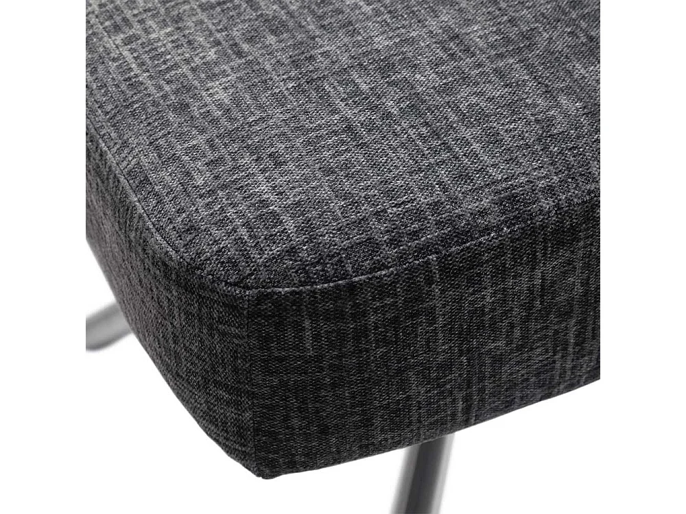 Esszimmerstühle in Anthrazit Webstoff Gestell aus Edelstahl (2er Set)