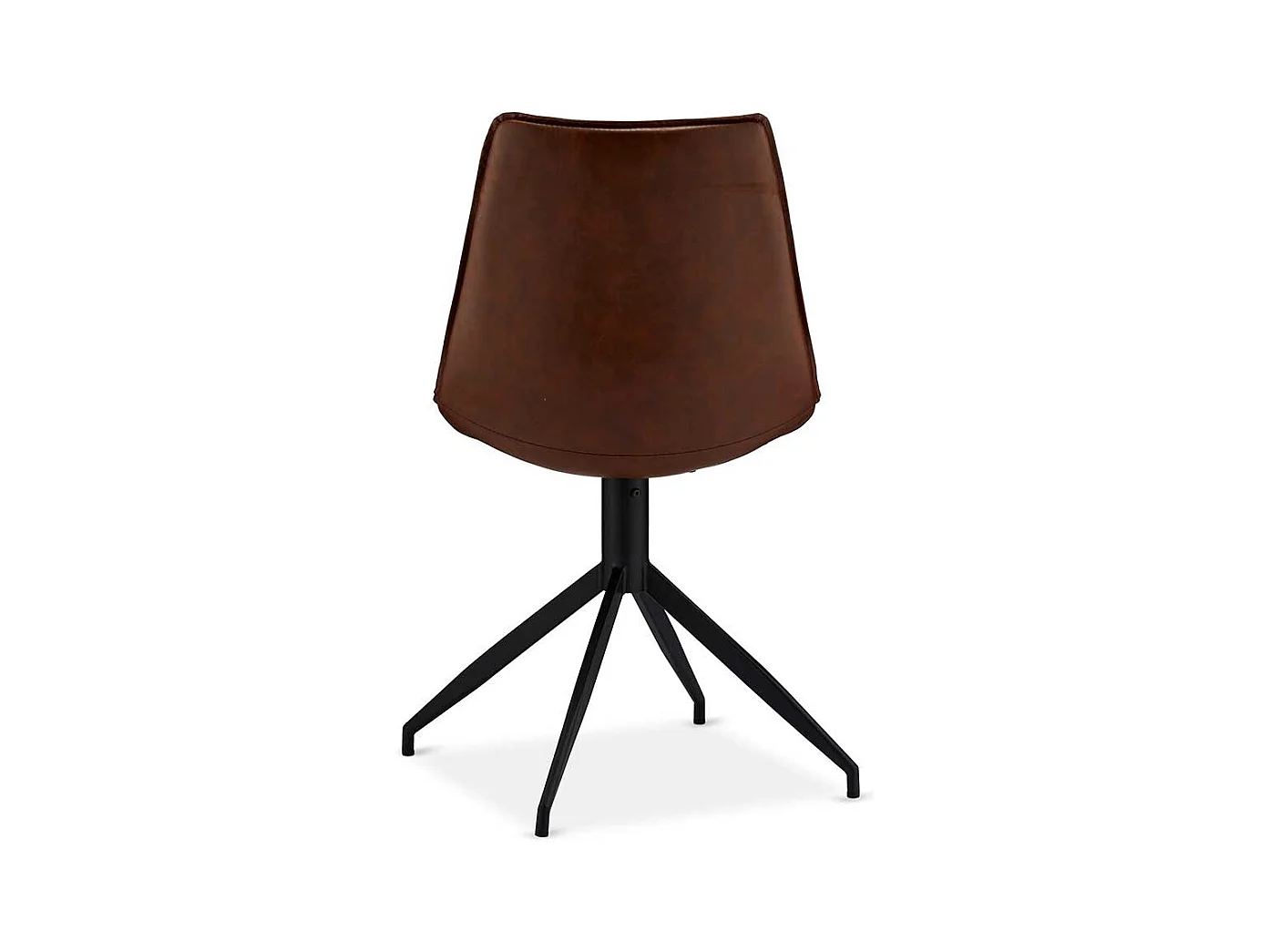 Drehbare Küchenstühle in Braun Kunstleder modern (2er Set)