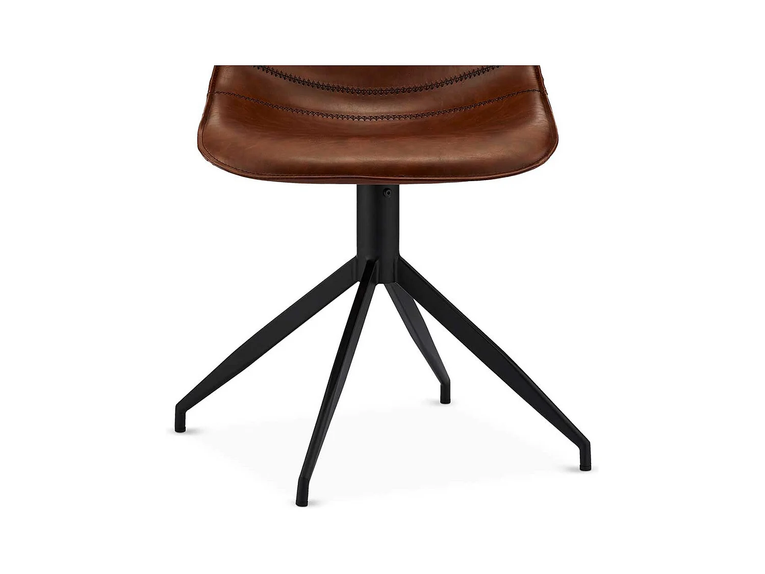 Drehbare Küchenstühle in Braun Kunstleder modern (2er Set)