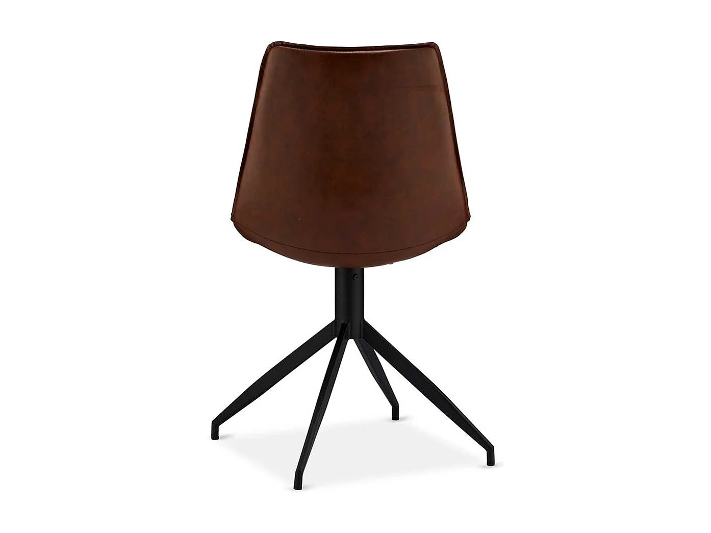 Drehbare Küchenstühle in Braun Kunstleder modern (2er Set)