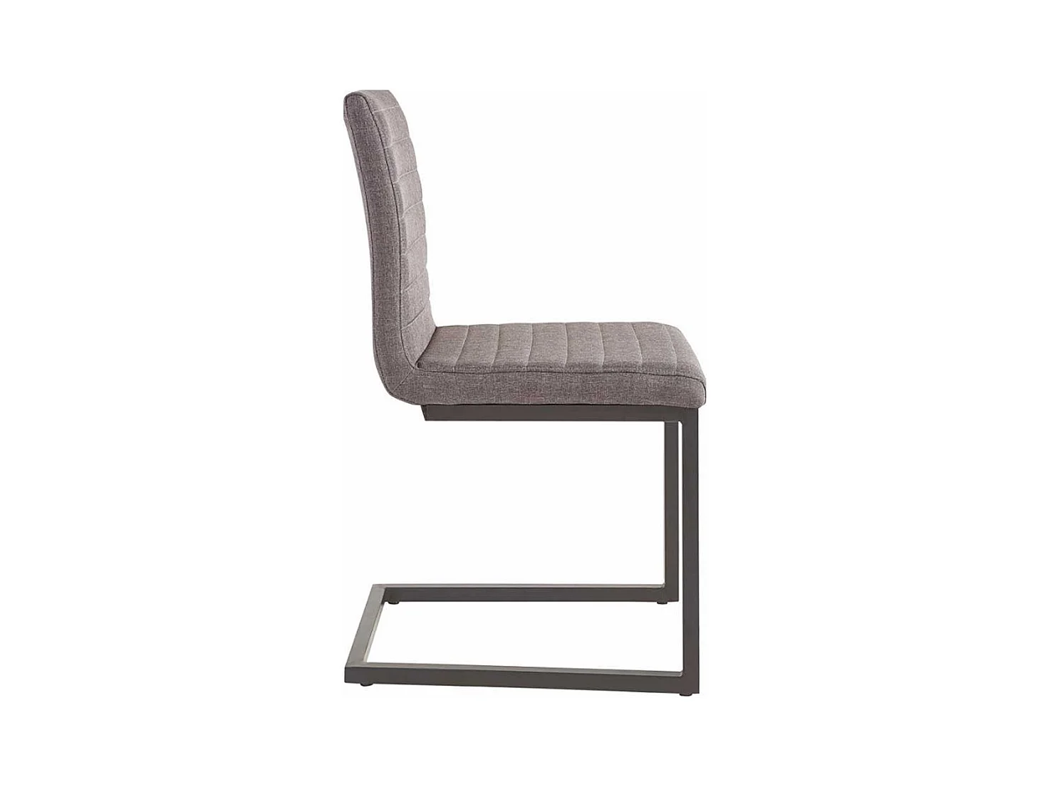 Freischwinger Stühle in Anthrazit Webstoff Metallgestell (2er Set)