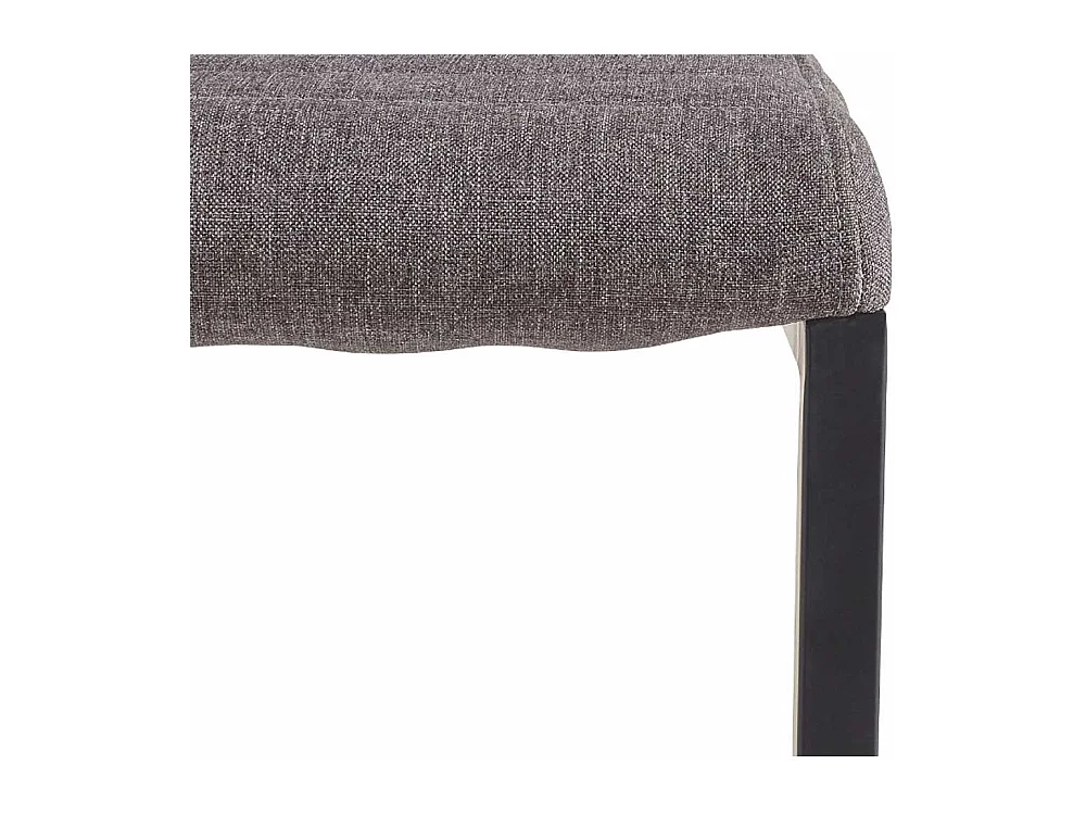 Freischwinger Stühle in Anthrazit Webstoff Metallgestell (2er Set)