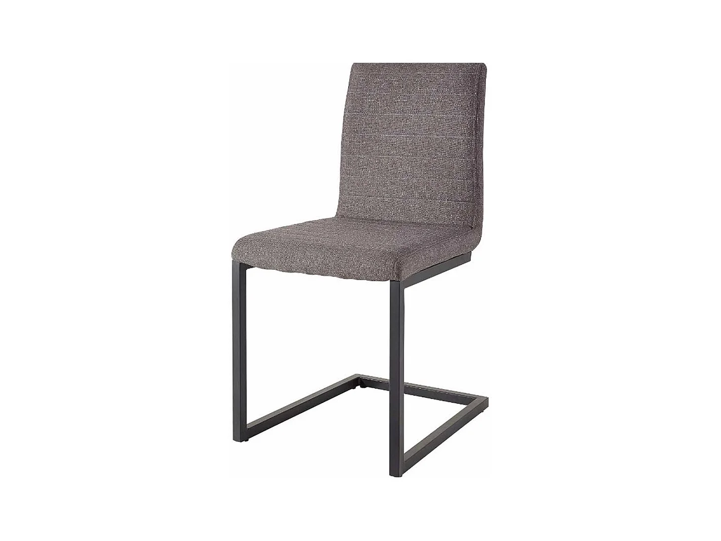 Freischwinger Stühle in Anthrazit Webstoff Metallgestell (2er Set)