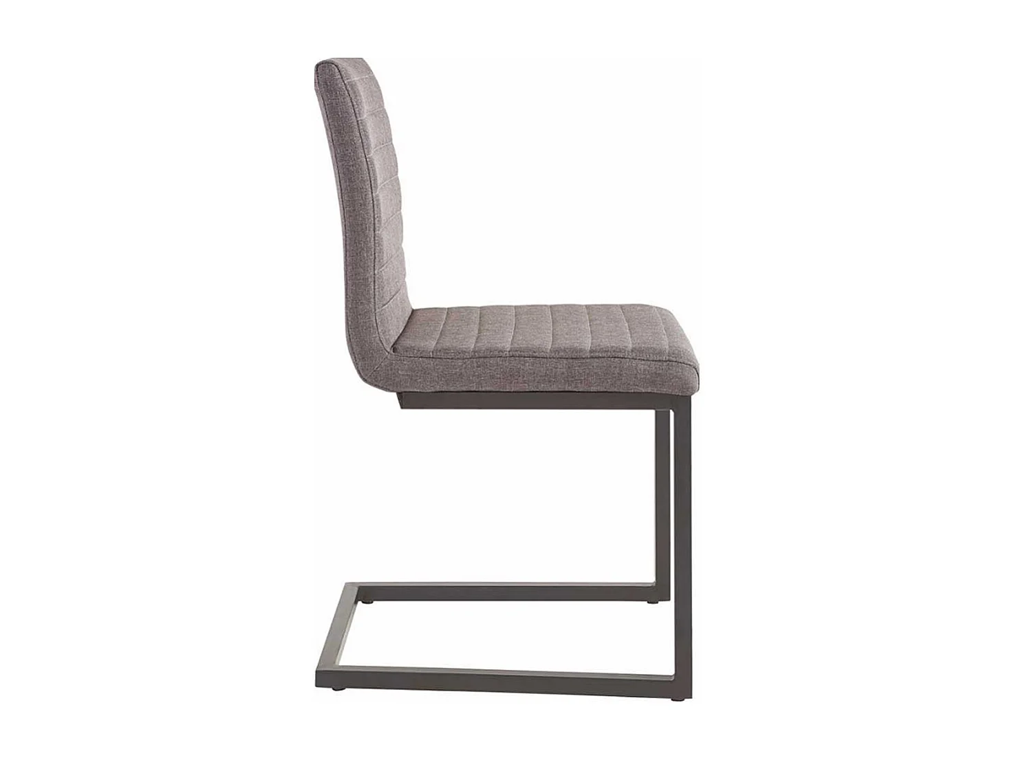 Freischwinger Stühle in Anthrazit Webstoff Metallgestell (2er Set)