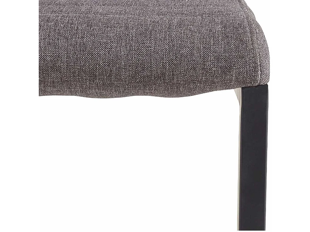 Freischwinger Stühle in Anthrazit Webstoff Metallgestell (2er Set)