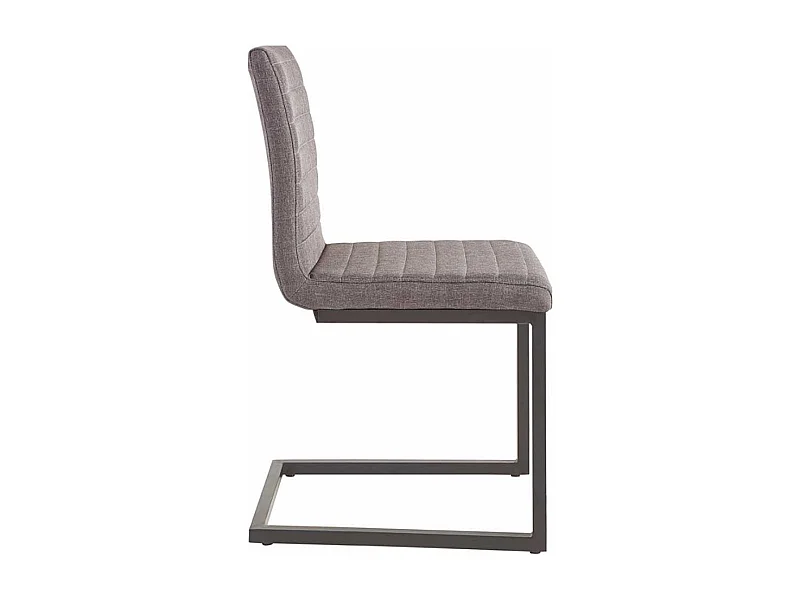 Freischwinger Stühle in Anthrazit Webstoff Metallgestell (2er Set)