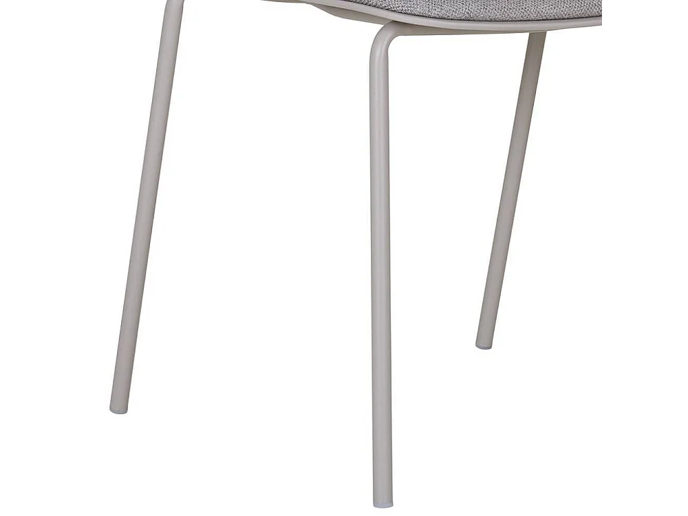 Küchenstuhl Esstischstuhl in Hellgrau mit Gestell aus Metall (2er Set)