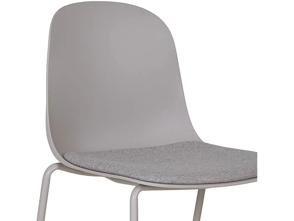 Küchenstuhl Esstischstuhl in Hellgrau mit Gestell aus Metall (2er Set)