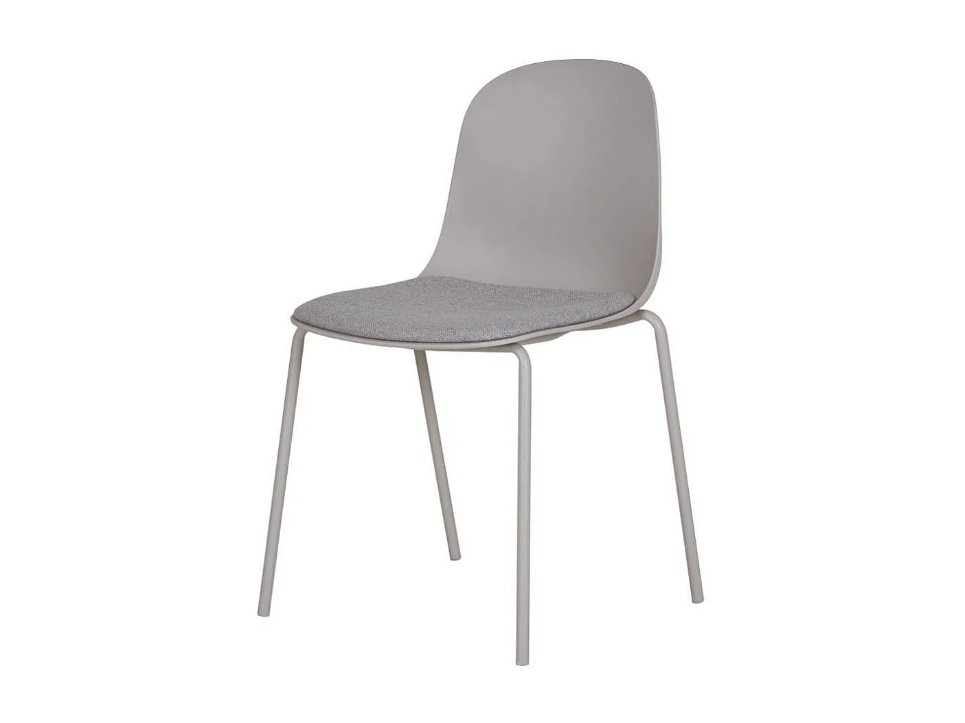 Küchenstuhl Esstischstuhl in Hellgrau mit Gestell aus Metall (2er Set)