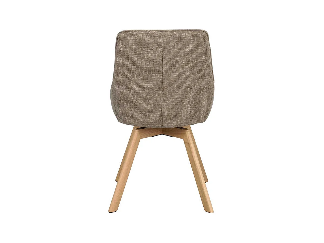 Esszimmerstuhl Stuhl Esszimmer in Beigegrau mit Gestell aus Massivholz (2er Set)