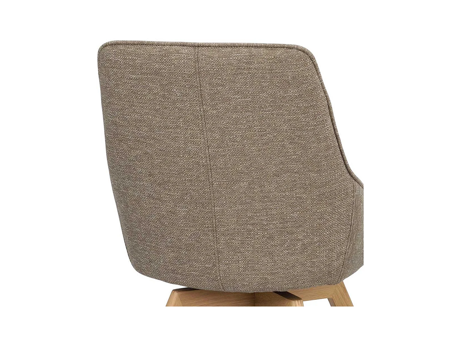 Esszimmerstuhl Stuhl Esszimmer in Beigegrau mit Gestell aus Massivholz (2er Set)