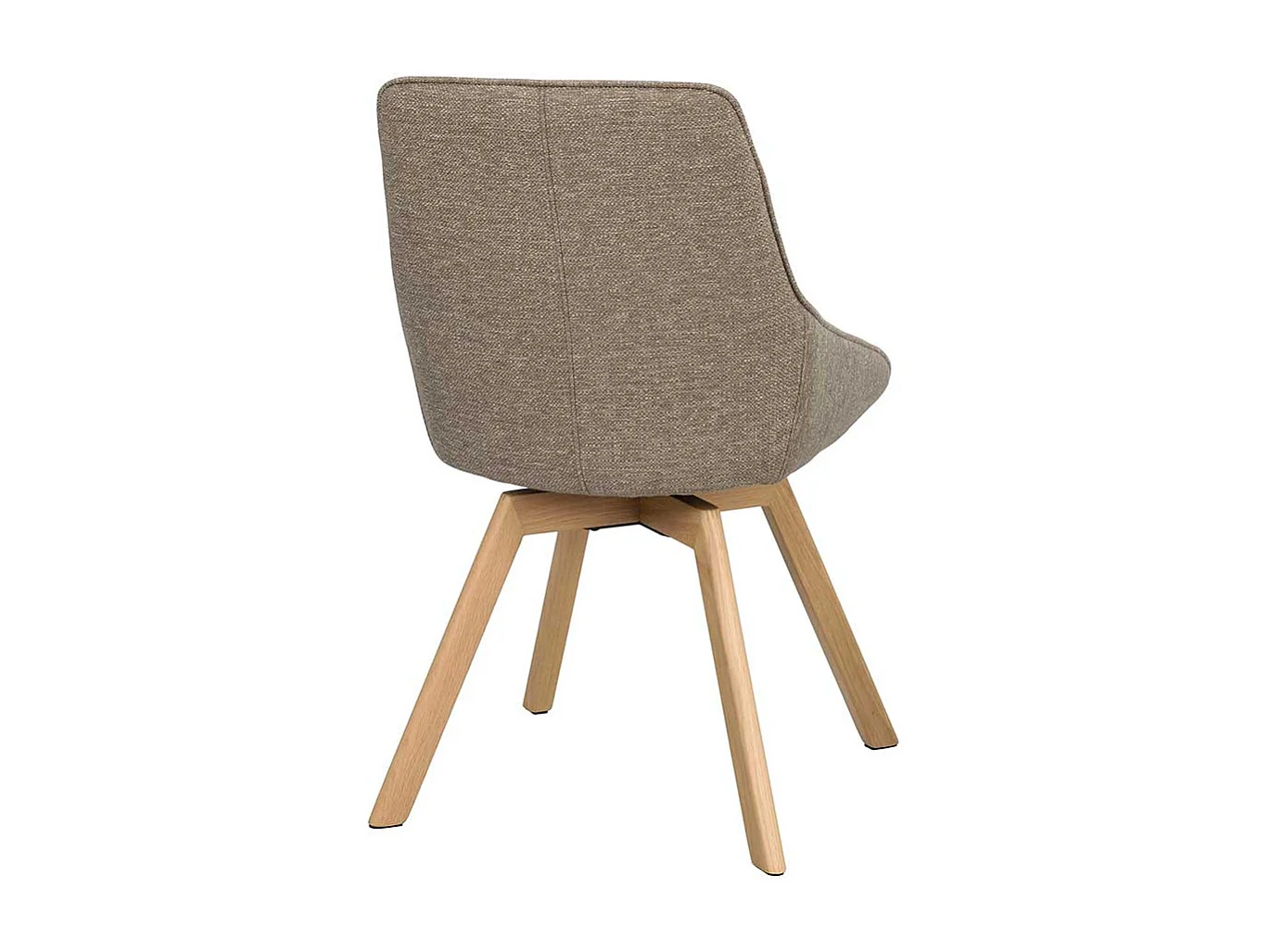 Esszimmerstuhl Stuhl Esszimmer in Beigegrau mit Gestell aus Massivholz (2er Set)