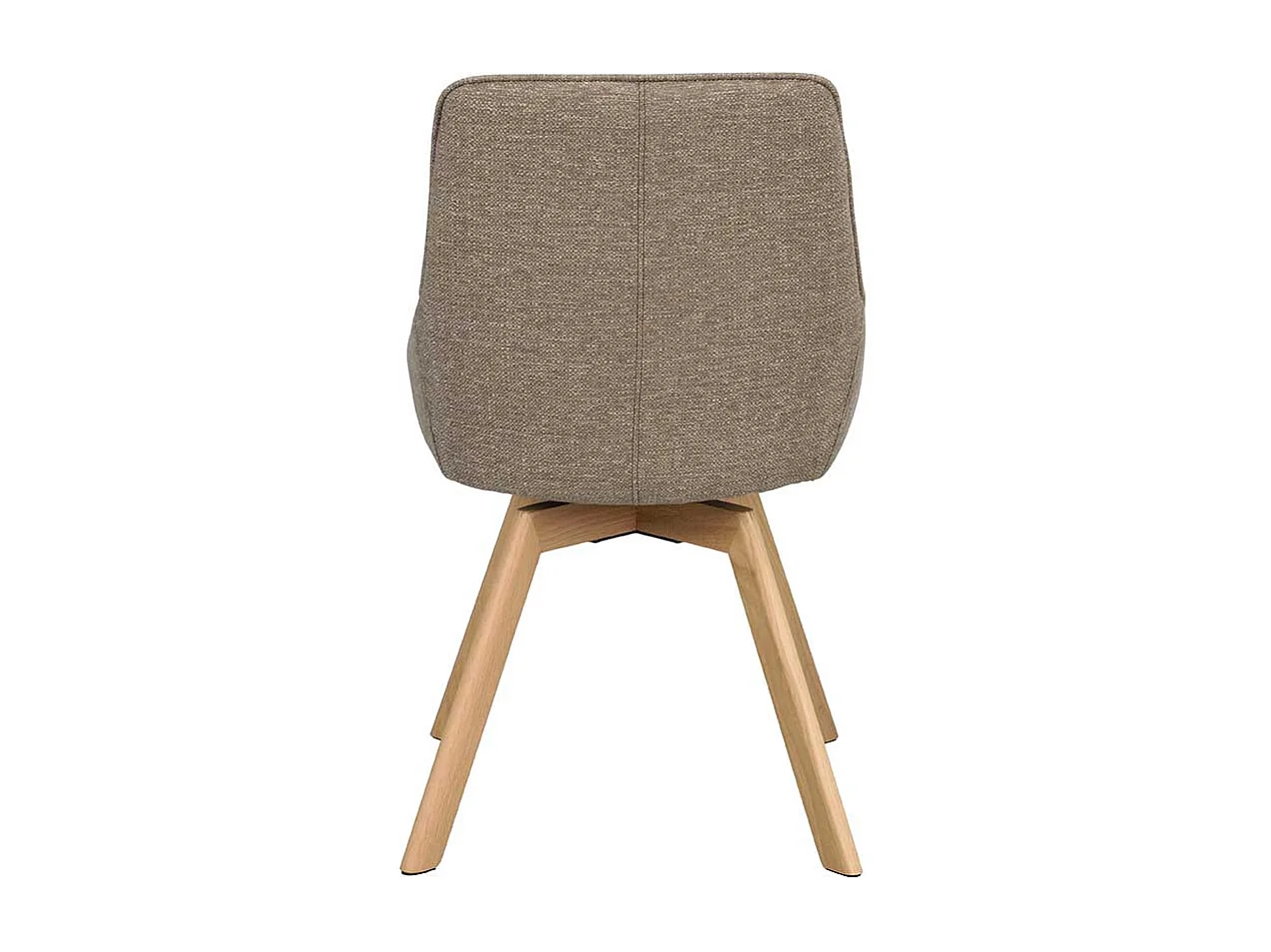 Esszimmerstuhl Stuhl Esszimmer in Beigegrau mit Gestell aus Massivholz (2er Set)