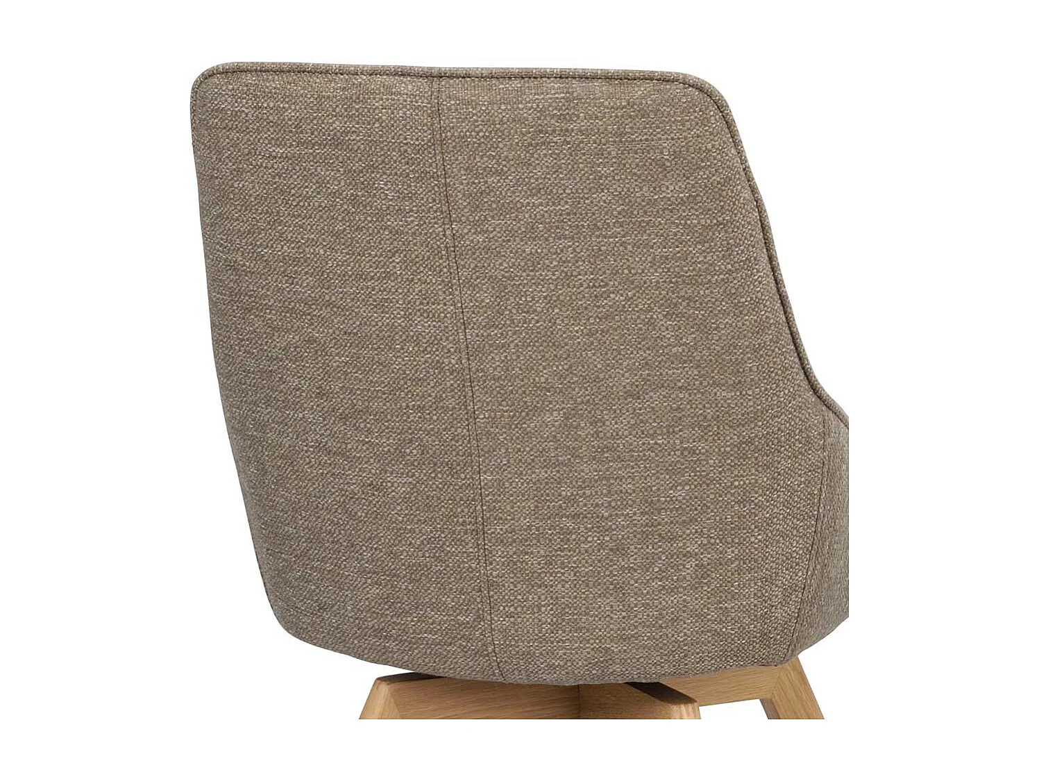 Esszimmerstuhl Stuhl Esszimmer in Beigegrau mit Gestell aus Massivholz (2er Set)