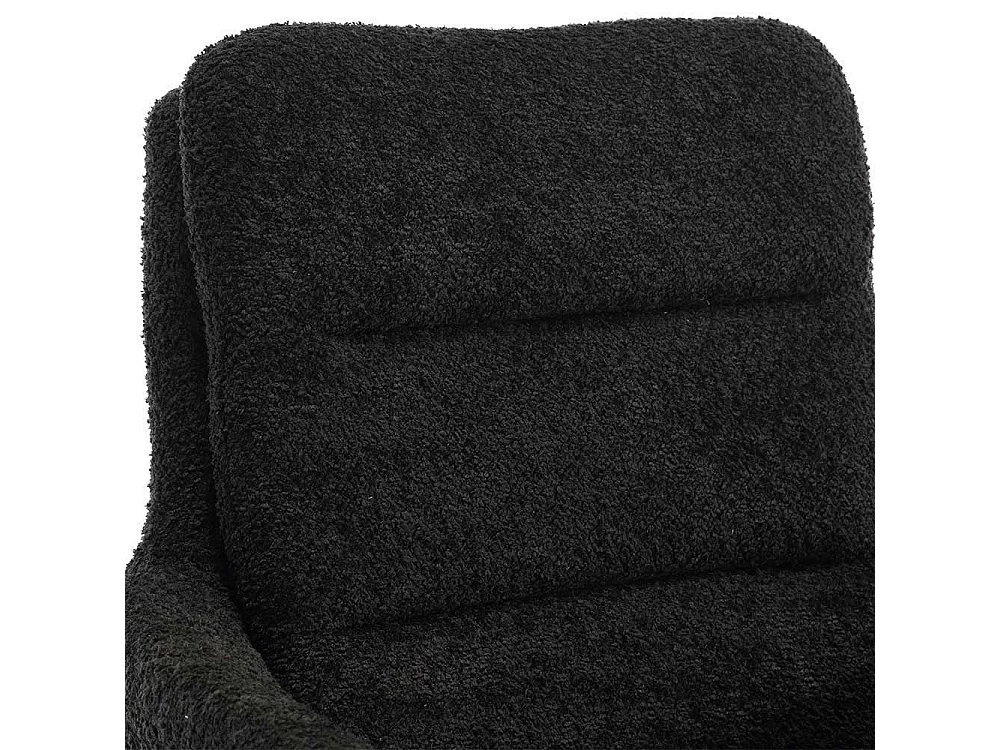 Esstisch Drehstühle in Anthrazit und Weiß Boucle Stoff und Metall (2er Set)