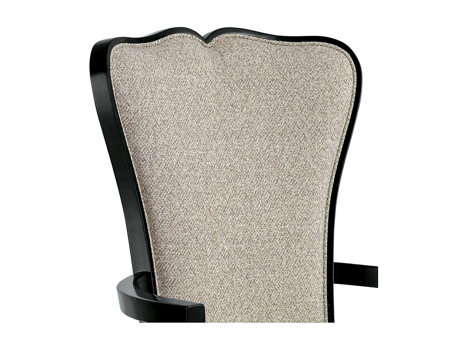 Hochlehner Armlehnstuhl in Hellgrau und Schwarz klassischen Stil