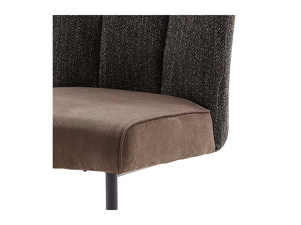 Freischwinger St�hle in Hellbraun und Anthrazit modern (2er Set)