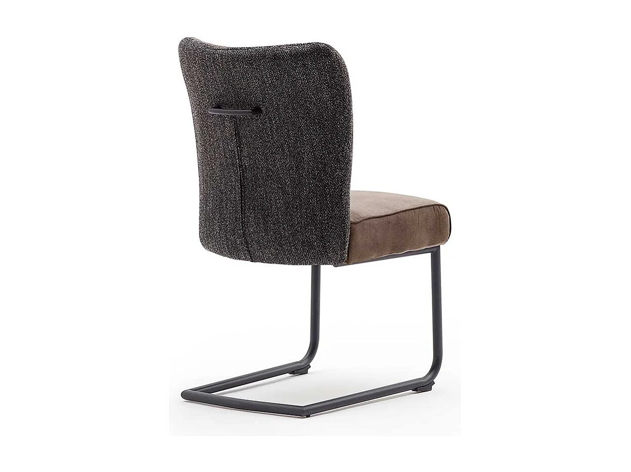 Freischwinger St�hle in Hellbraun und Anthrazit modern (2er Set)