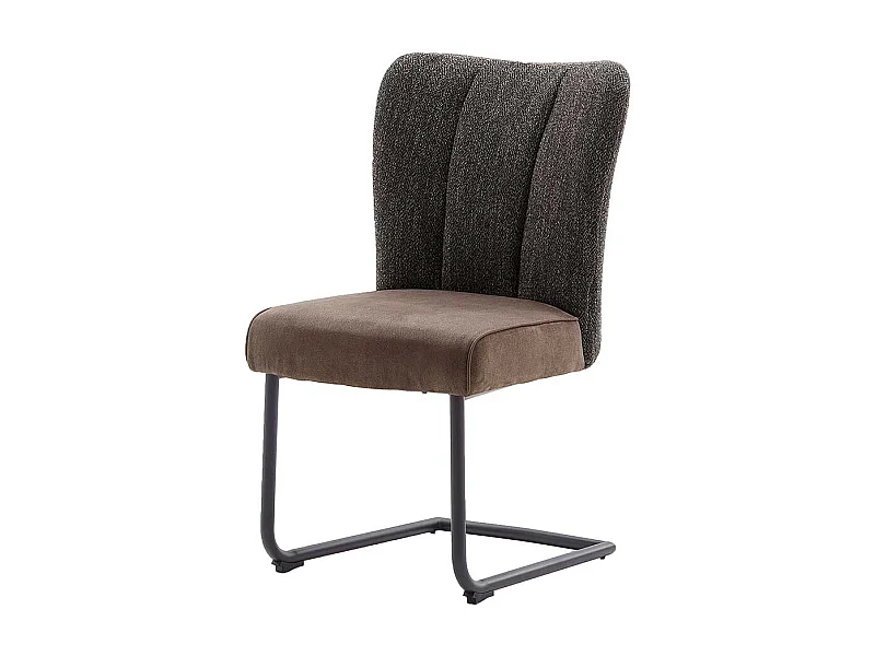 Freischwinger St�hle in Hellbraun und Anthrazit modern (2er Set)