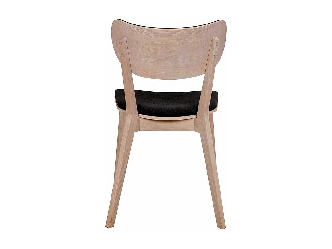 Esszimmerstuhl in Dunkelgrau Stoff Eiche Massivholz (2er Set)