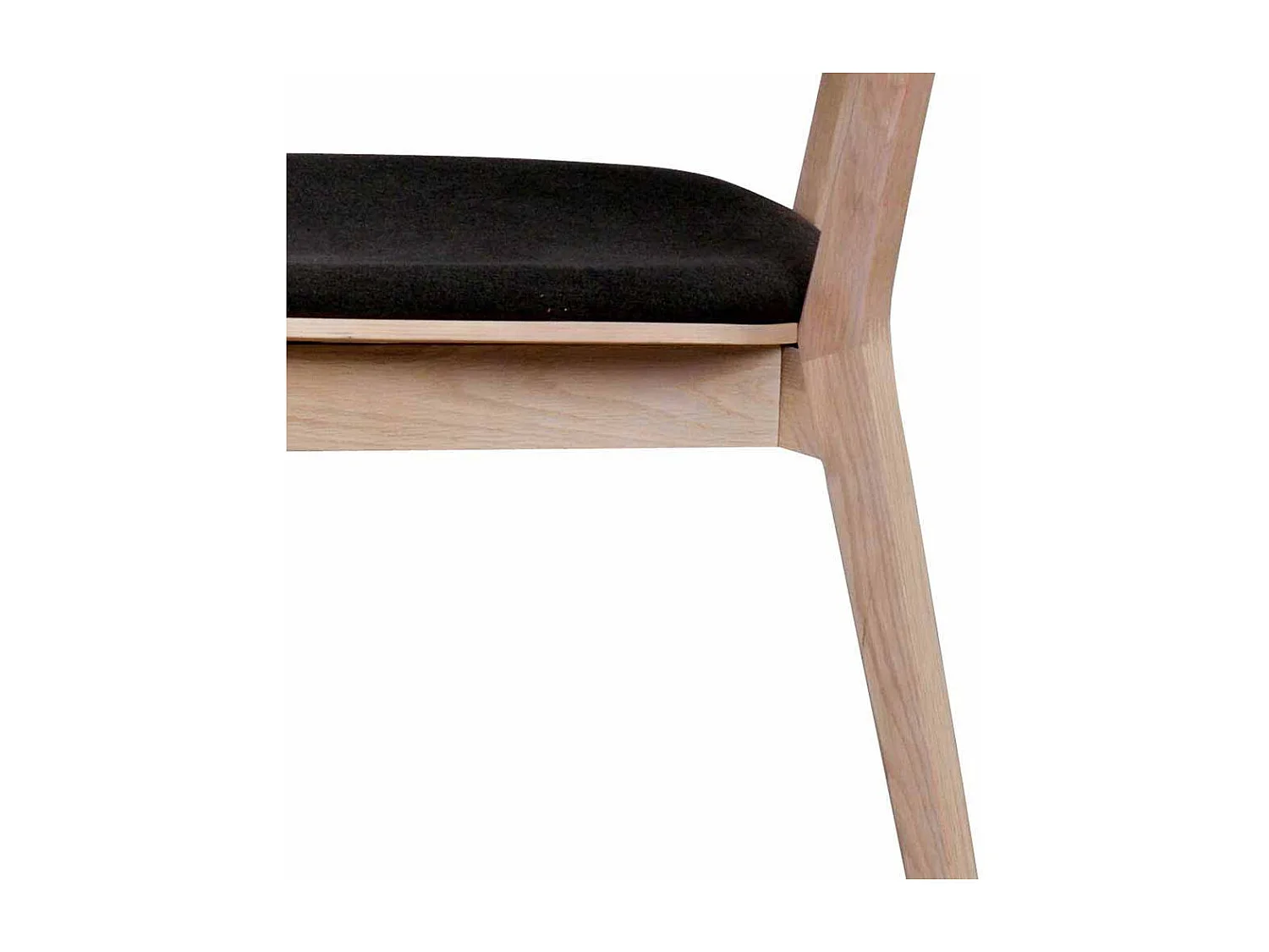 Esszimmerstuhl in Dunkelgrau Stoff Eiche Massivholz (2er Set)