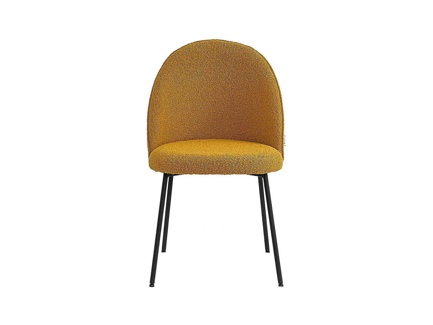 Stuhl Küche Kuechenstuhl in Senfgelb mit Gestell aus Metall (2er Set)