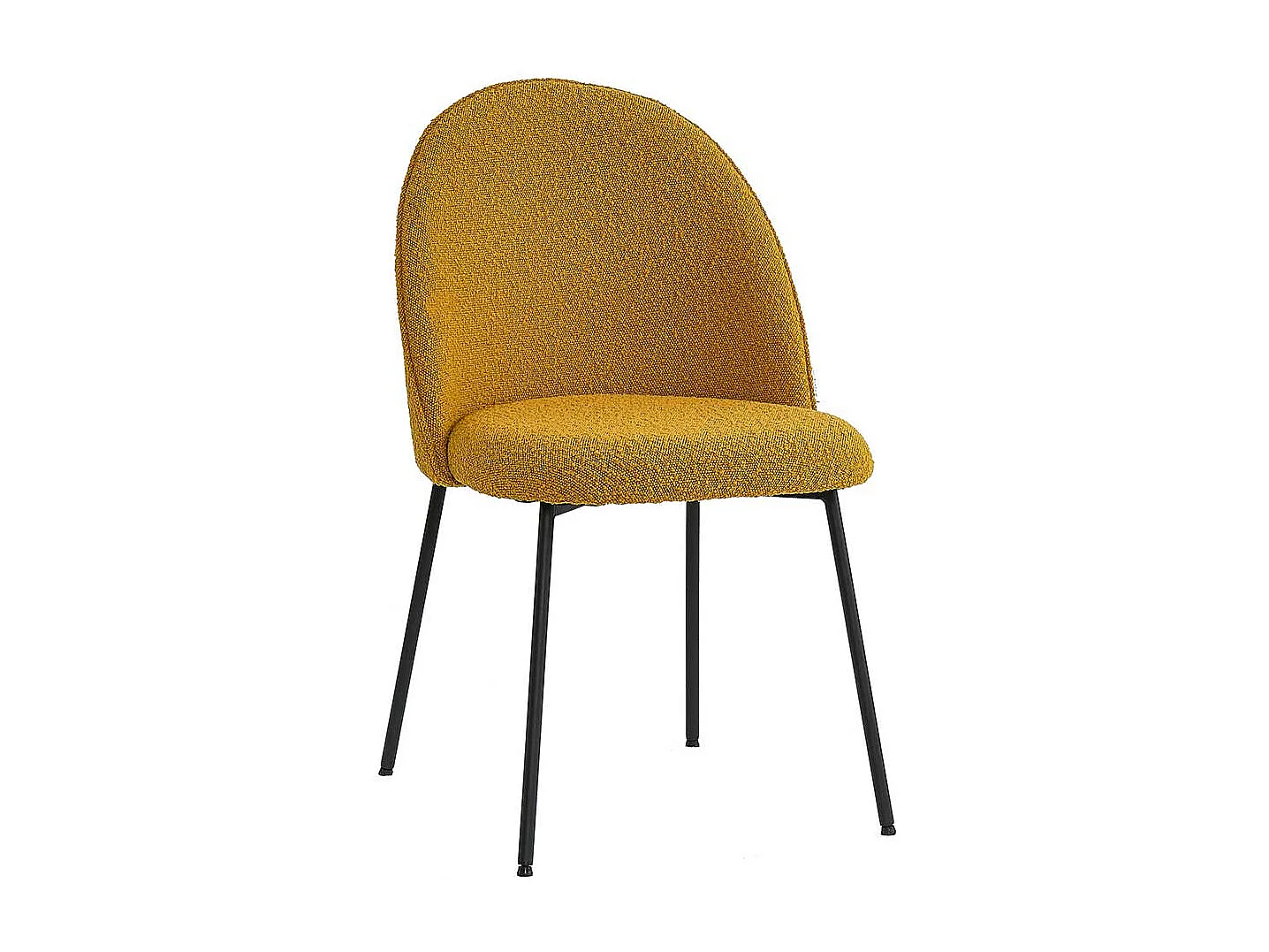 Stuhl Küche Kuechenstuhl in Senfgelb mit Gestell aus Metall (2er Set)