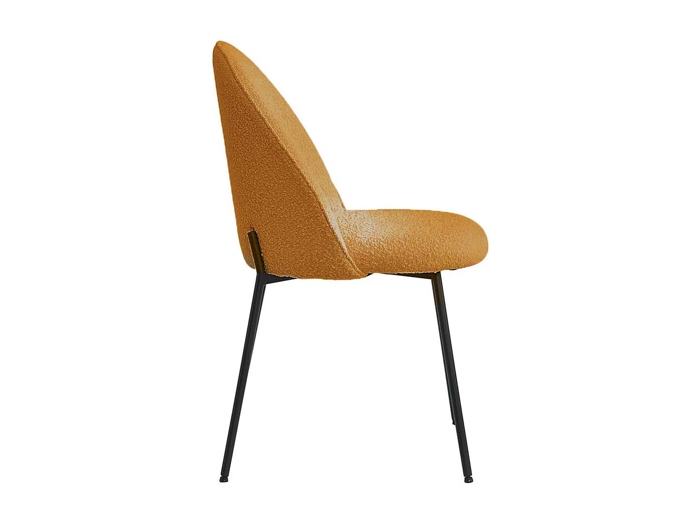 Stuhl Küche Kuechenstuhl in Senfgelb mit Gestell aus Metall (2er Set)