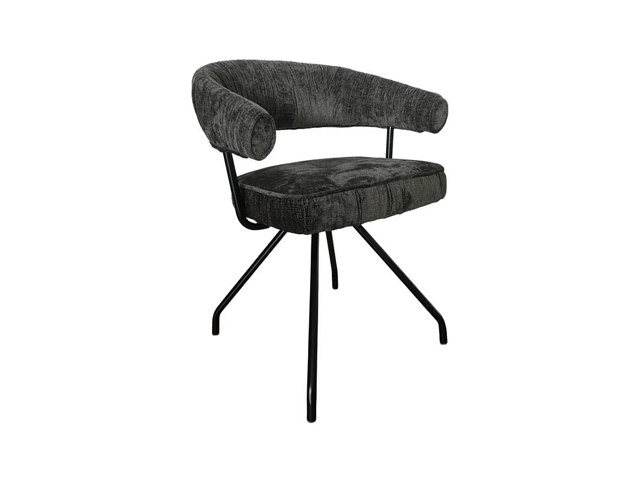 Polsterstuhl Esszimmerstuhl mit Armlehnen und Gestell aus Metall (2er Set)