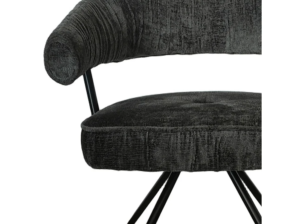 Polsterstuhl Esszimmerstuhl mit Armlehnen und Gestell aus Metall (2er Set)