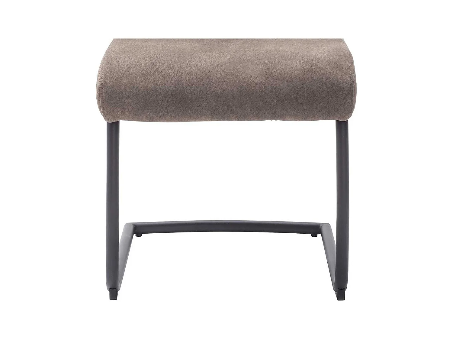 Freischwinger mit hoher Lehne und Griff Beige Microfaser (2er Set)