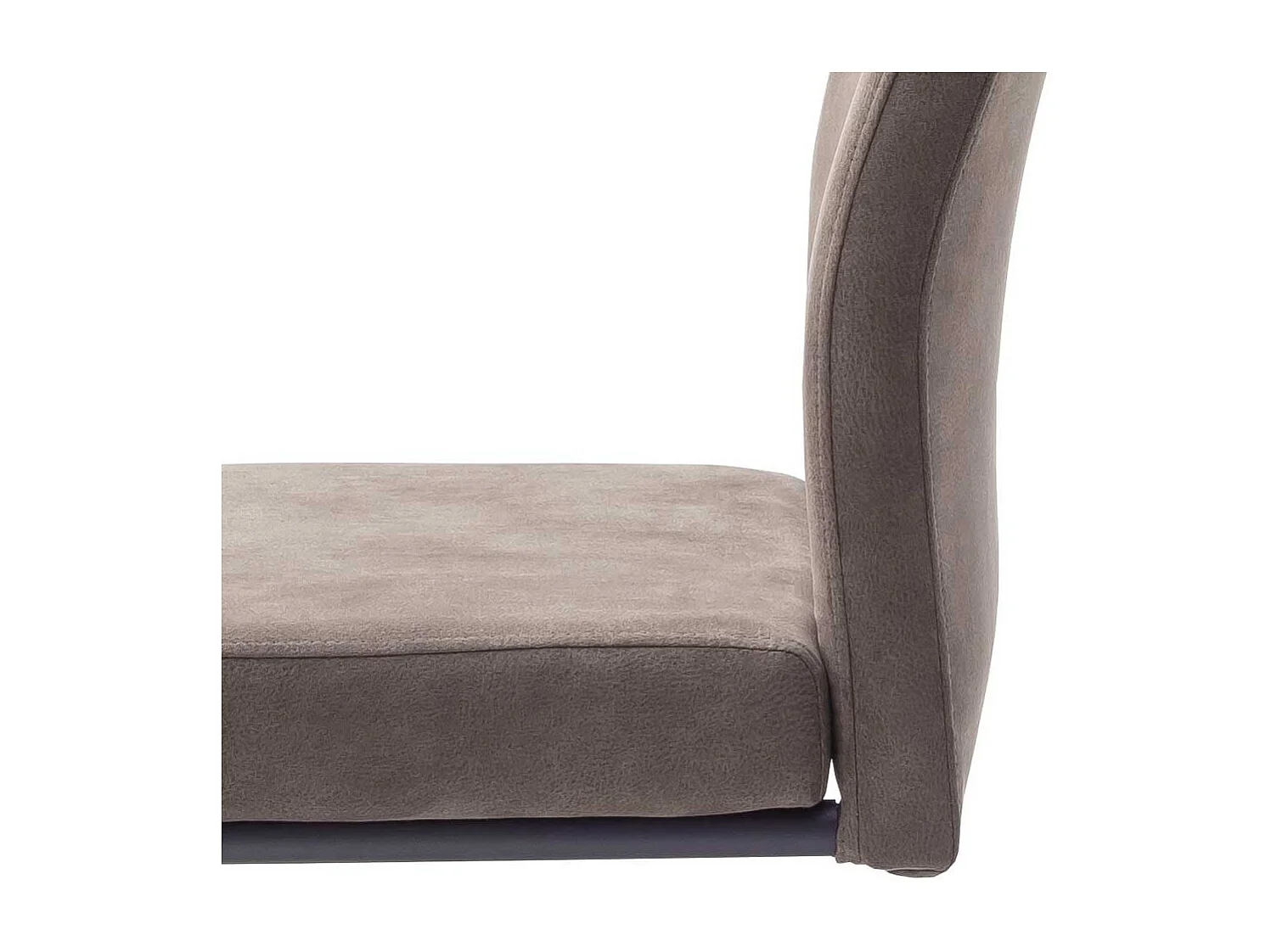 Freischwinger mit hoher Lehne und Griff Beige Microfaser (2er Set)