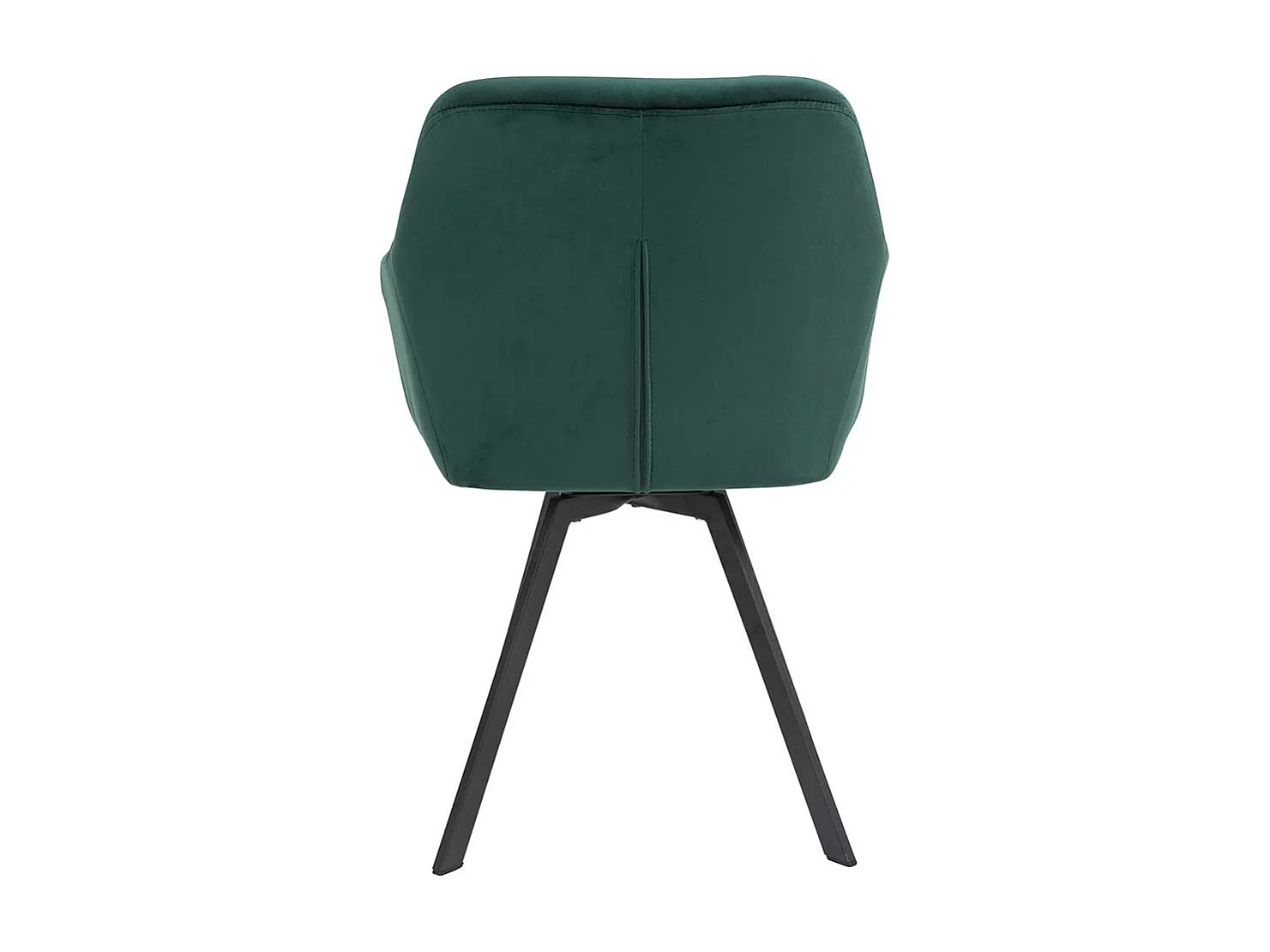 Esstisch Drehstuhl mit dunkelgrünem Samtbezug Gestell aus Metall