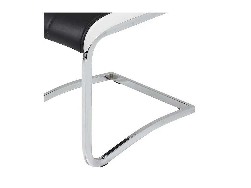 Küchenstuhl Set in Schwarz Weiß Kunstleder (Set)