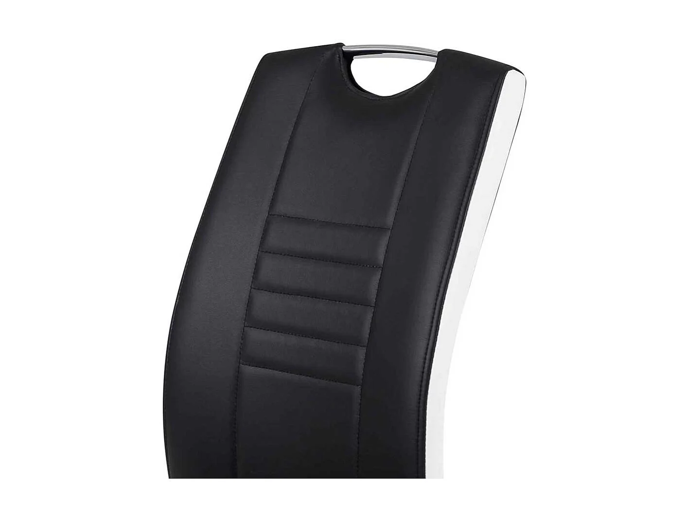 Küchenstuhl Set in Schwarz Weiß Kunstleder (Set)