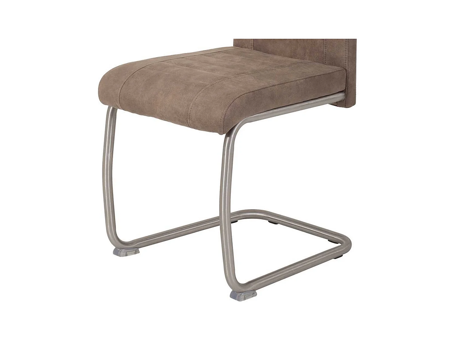 Schwingstuhl in Schlammfarben Microfaser Edelstahl (Set)