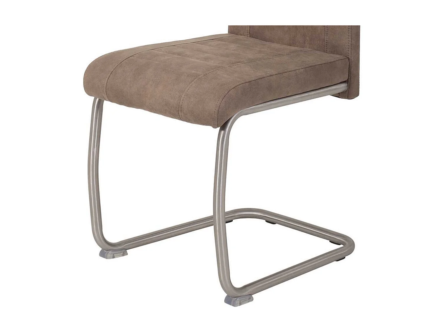 Schwingstuhl in Schlammfarben Microfaser Edelstahl (Set)