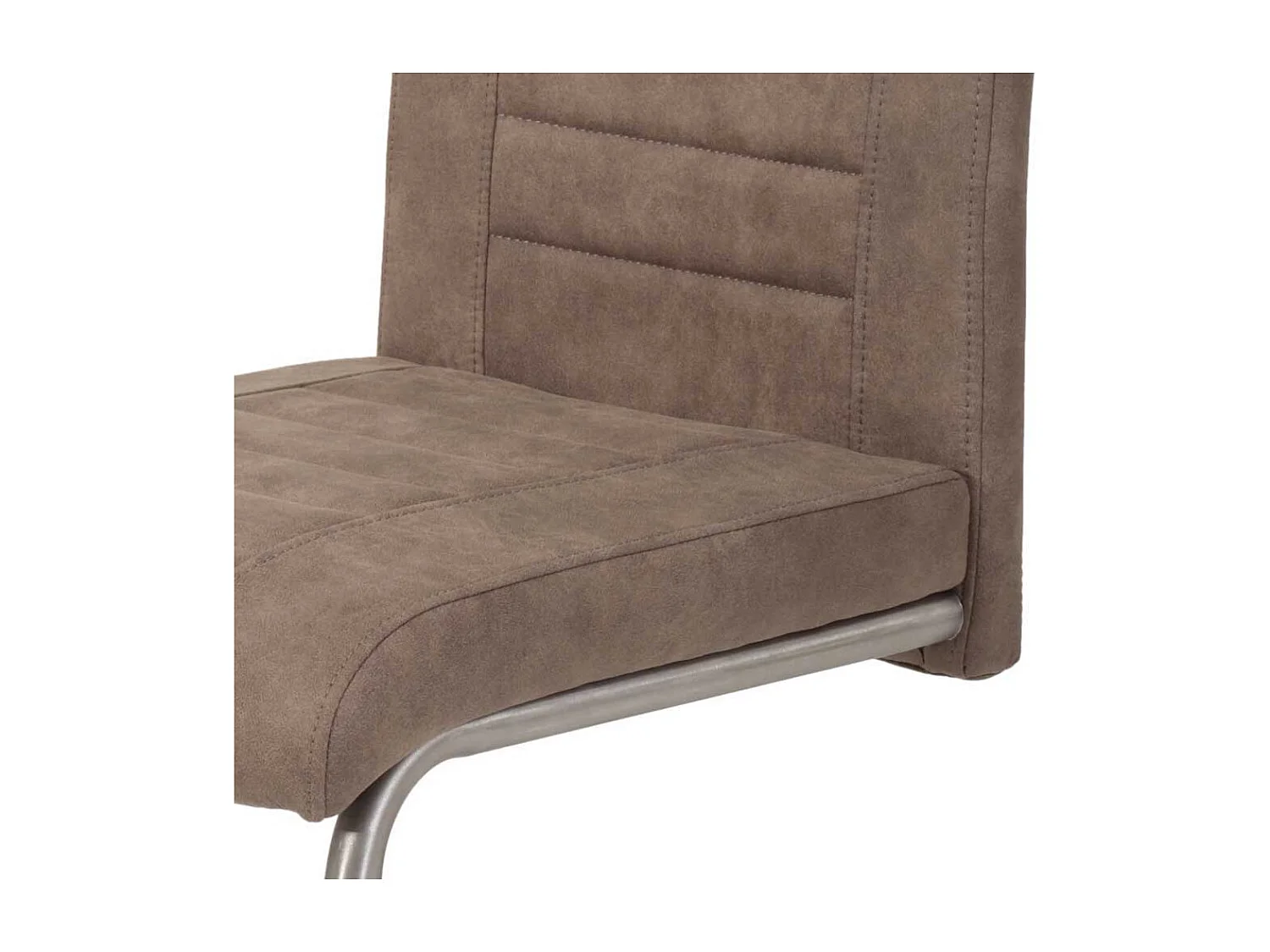 Schwingstuhl in Schlammfarben Microfaser Edelstahl (Set)