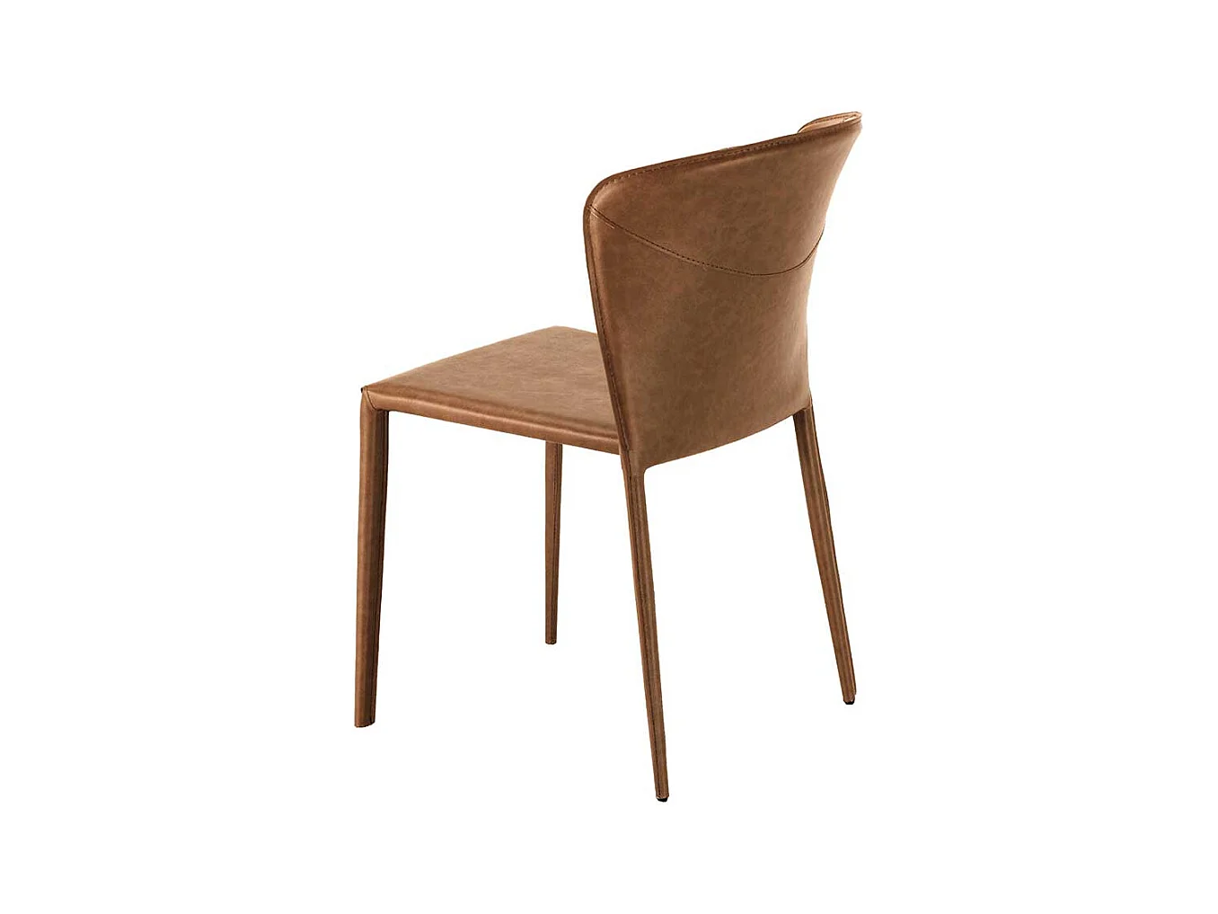 Stühle in Braun Kunstleder modern (2er Set)