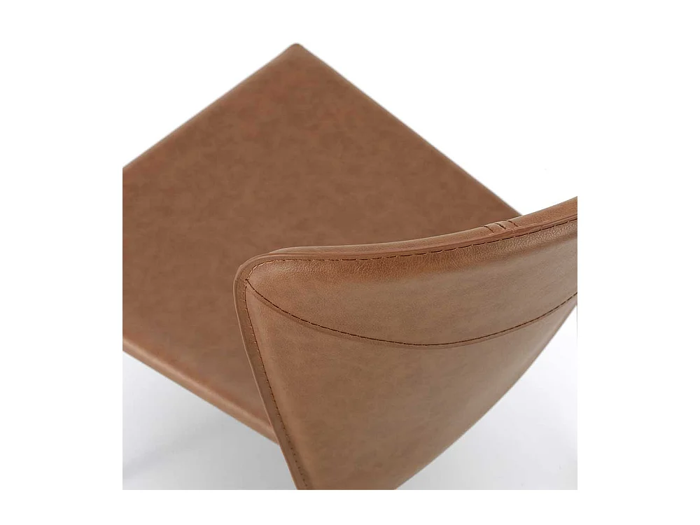 Stühle in Braun Kunstleder modern (2er Set)