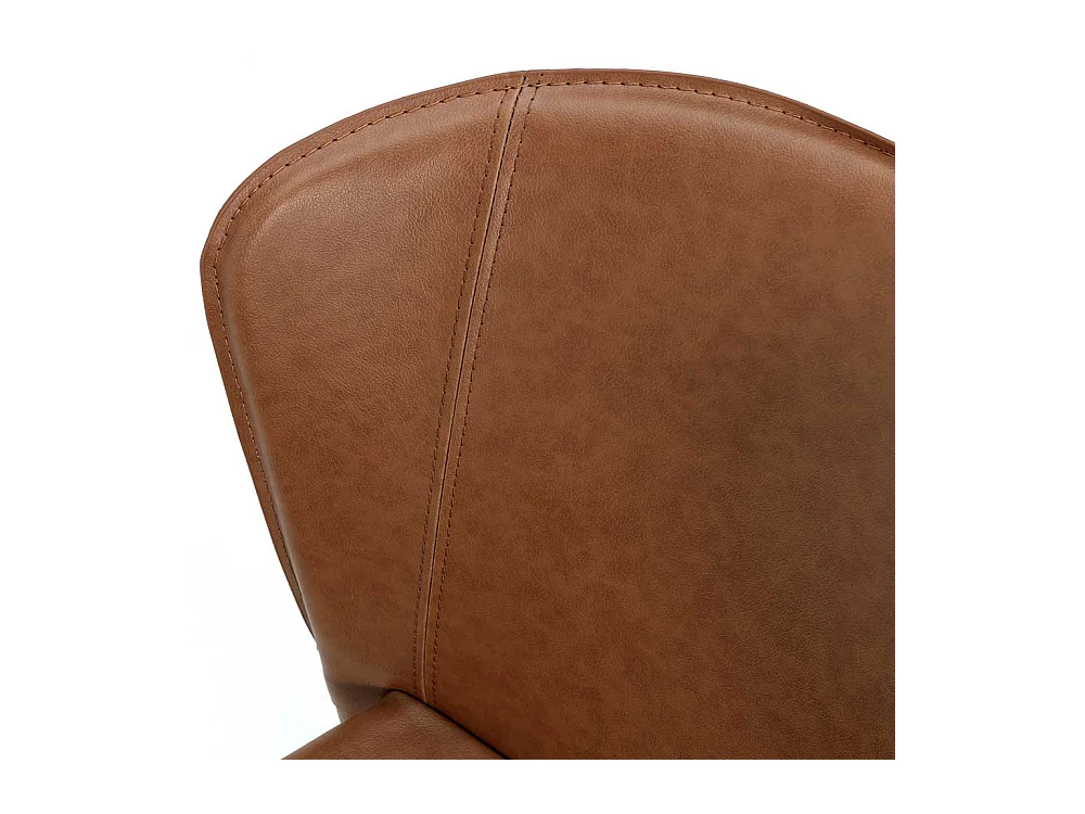 Stühle in Braun Kunstleder modern (2er Set)