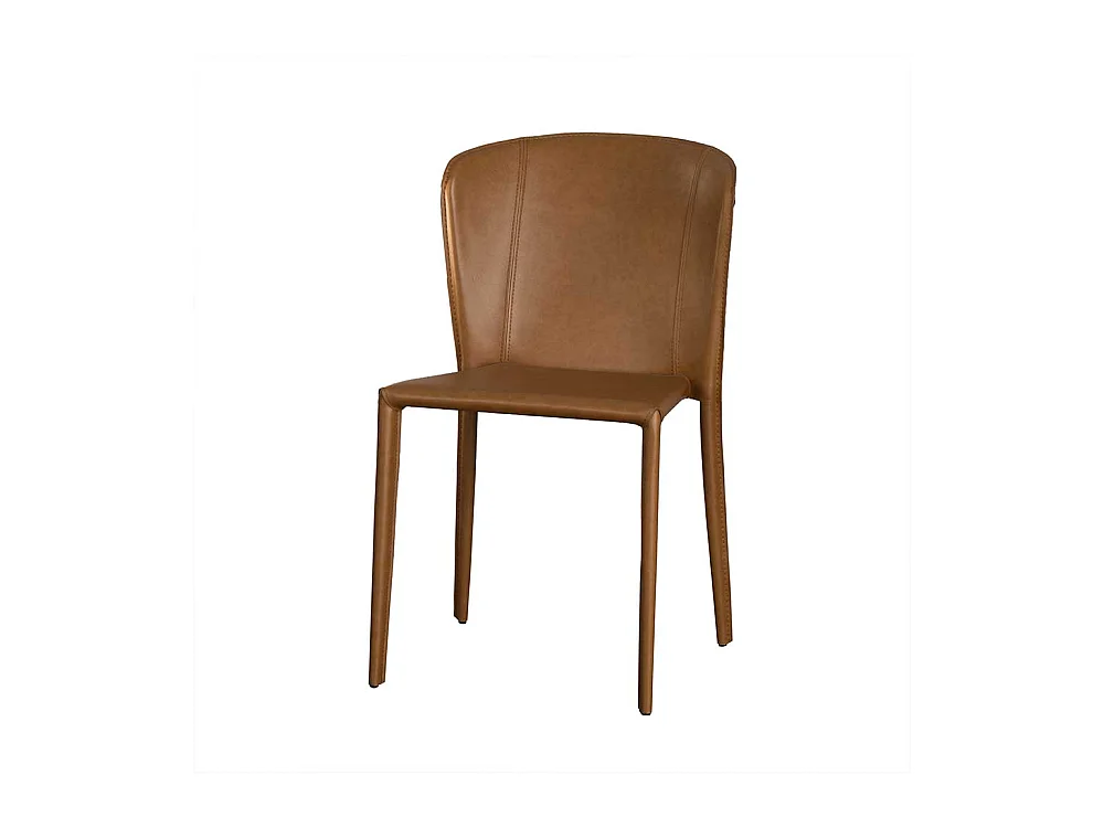Stühle in Braun Kunstleder modern (2er Set)
